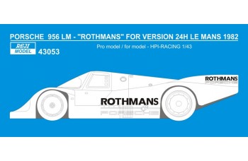 Decal – Sponsor logo Rothmans / Porsche 956 24h Le Mans 1982